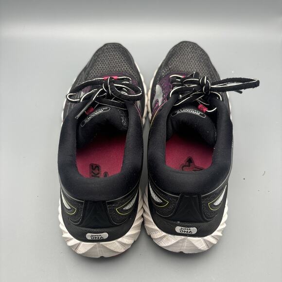 Brooks Ghost 15 Women’s Size 9 Running Walking Sneakers Shoes Black Peacock Pink - Picture 8 of 9